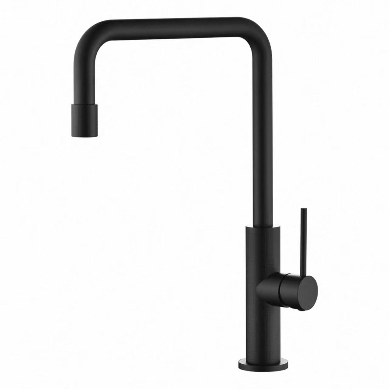 Minimalistická rýhovaná kuchyňská vodovodní baterie ve tvaru L