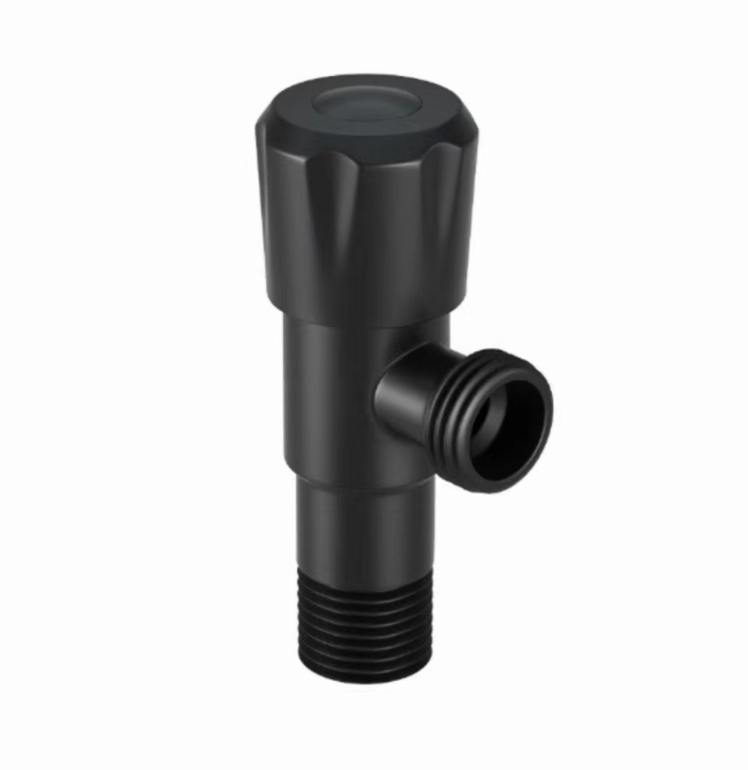 Moderní minimalistický matný černý trojúhelníkový ventil